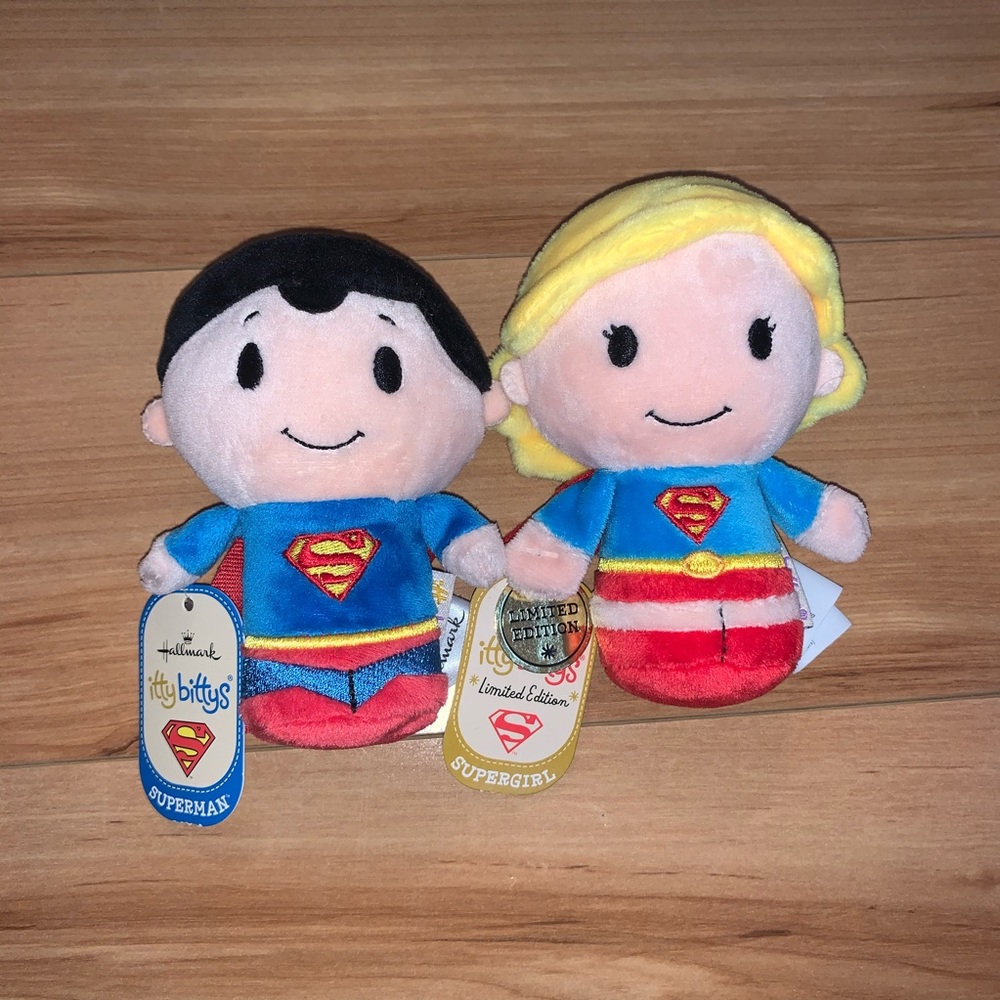 LIMITED ED! Superman and Supergirl Itty Bittys NWT